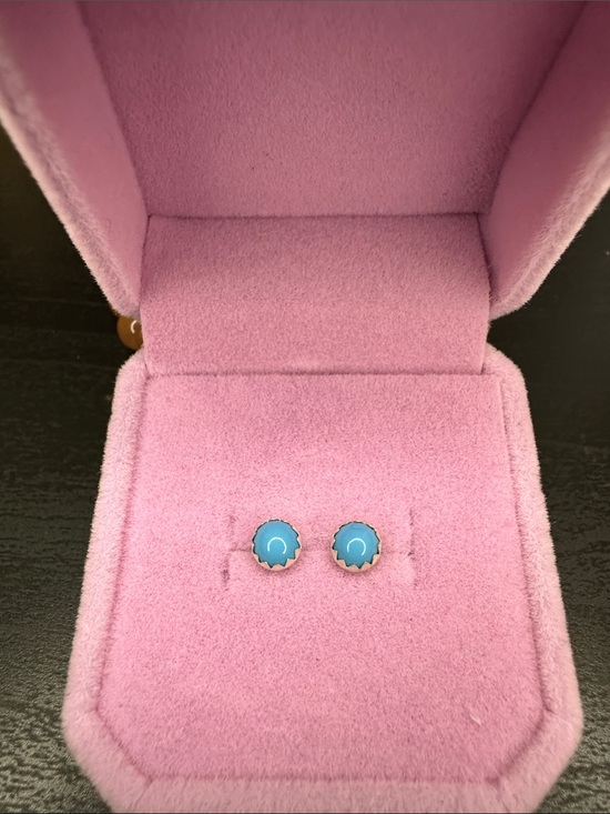 Jewelry - Turquoise 925 Sterling Silver Stud Earrings
